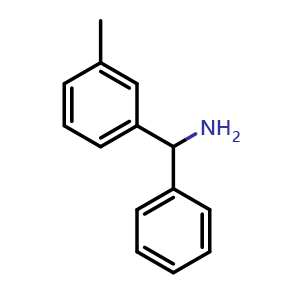 Chemical structure of [(3-methylphenyl)(phenyl)methyl]amine , CAS 55095-20-0, AChemBlock W171468