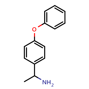 Chemical structure of 1-(4-phenoxyphenyl)ethan-1-amine , CAS 102077-19-0, AChemBlock W171470