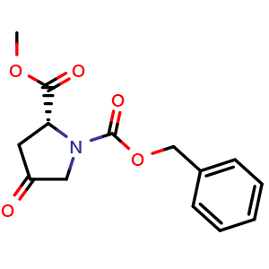 Chemical structure of 1-Cbz-4-oxo-D-proline methyl ester , CAS 132431-11-9, AChemBlock W171471