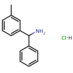 Chemical structure of [(3-methylphenyl)(phenyl)methyl]amine hydrochloride , CAS 5267-48-1, AChemBlock W171472