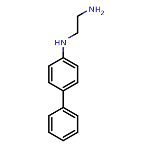 Chemical structure of N-(Biphenyl-4-yl)ethylenediamine , CAS 190127-73-2, AChemBlock W171475