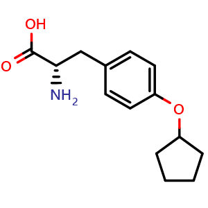 Chemical structure of O-Cyclopentyl-L-tyrosine , CAS 256454-45-2, AChemBlock W171496