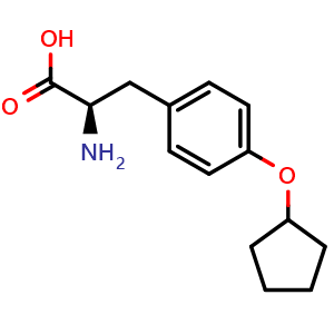 Chemical structure of O-Cyclopentyl-D-tyrosine , CAS 1269775-66-7, AChemBlock W171497