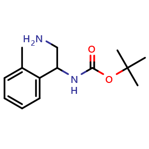 Chemical structure of 2-(Boc-amino)-2-(2-methylphenyl)ethanamine , CAS 1016744-10-7, AChemBlock W171519