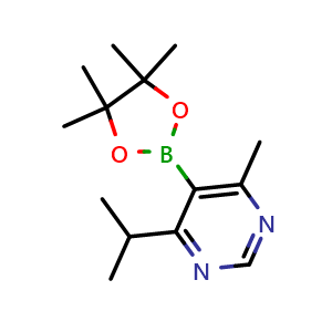 4-isopropyl-6-methyl-5-(4,4,5,5-tetramethyl-1,3,2-dioxaborolan-2-yl)pyrimidine