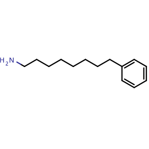 Chemical structure of 8-Phenyloctan-1-amine , CAS 17734-23-5, AChemBlock W171525
