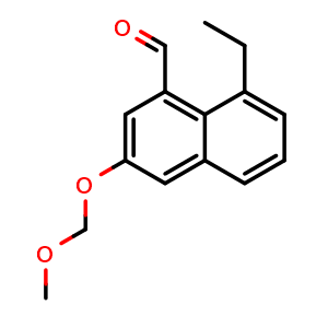 Chemical structure of 8-Ethyl-3-(methoxymethoxy)-1-naphthaldehyde , AChemBlock W171570