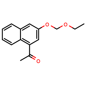 Chemical structure of 1-[3-(Ethoxymethoxy)-1-naphthyl]ethanone , CAS 2845128-83-6, AChemBlock W171571