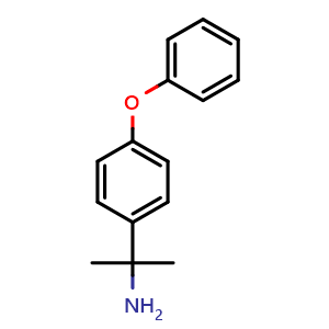 Chemical structure of 2-(4-phenoxyphenyl)propan-2-amine , CAS 54737-66-5, AChemBlock W171573