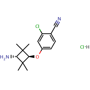 4-((1r,3r)-3-amino-2,2,4,4-tetramethylcyclobutoxy)-2-chlorobenzonitrile hydrochloride