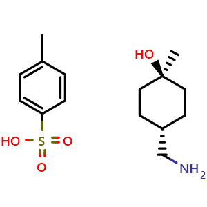 Chemical structure of trans-4-(aminomethyl)-1-methyl-cyclohexanol;4-methylbenzenesulfonic acid , CAS 1630101-52-8, AChemBlock W171626