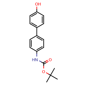 Chemical structure of 4-(4-Boc-aminophenyl)phenol , CAS 848853-75-8, AChemBlock W171711