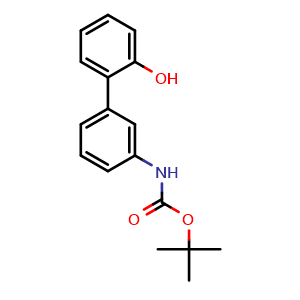 Chemical structure of 2-(3-Boc-aminophenyl)phenol , CAS 1261900-37-1, AChemBlock W171715