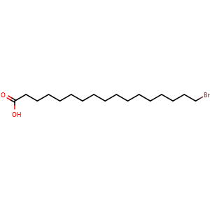 Chemical structure of 17-Bromoheptadecanoic acid , CAS 13099-35-9, AChemBlock W171741