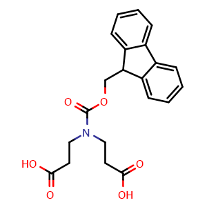 Chemical structure of N-Fmoc-3,3'-azanediyldipropionic acid , CAS 377087-65-5, AChemBlock W171836