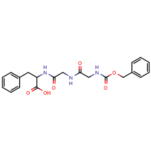 Chemical structure of N-Cbz-glycyl-glycyl-DL-phenylalanine , CAS 100428-07-7, AChemBlock W171838