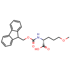 Chemical structure of N-Fmoc-5-methoxy-D-norvaline , CAS 2349894-85-3, AChemBlock W171840