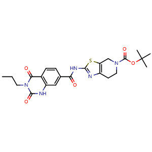 tert-butyl 2-(2,4-dioxo-3-propyl-1,2,3,4-tetrahydroquinazoline-7-carboxamido)-6,7-dihydrothiazolo[5,4-c]pyridine-5(4H)-carboxylate