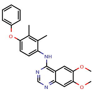 Chemical structure of N-(2,3-dimethyl-4-phenoxyphenyl)-6,7-dimethoxyquinazolin-4-amine , CAS 2002381-27-1, AChemBlock W171900
