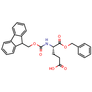 Chemical structure of N-Fmoc-L-glutamic acid 1-benzyl ester , CAS 122350-52-1, AChemBlock W171962