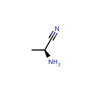 Chemical structure of (S)-2-aminopropanenitrile , CAS 95596-57-9, AChemBlock W172021