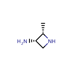 Chemical structure of (2S,3S)-2-methylazetidin-3-amine , CAS 164906-75-6, AChemBlock W172032