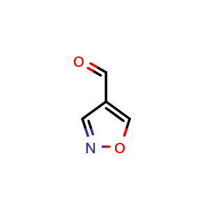 Chemical structure of Isoxazole-4-carbaldehyde , CAS 65373-53-7, AChemBlock W172035