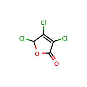 Chemical structure of 3,4,5-Trichlorofuran-2(5H)-one , CAS 19714-00-2, AChemBlock W172052