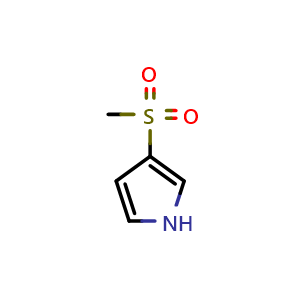 Chemical structure of 3-(Methylsulfonyl)-1H-pyrrole , CAS 82511-59-9, AChemBlock W172104