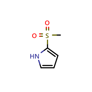 Chemical structure of 2-(Methylsulfonyl)-1H-pyrrole , CAS 82511-61-3, AChemBlock W172105