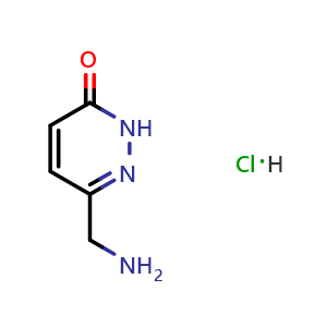 Chemical structure of 6-(aminomethyl)-2,3-dihydropyridazin-3-one hydrochloride , CAS 90175-93-2, AChemBlock W172108