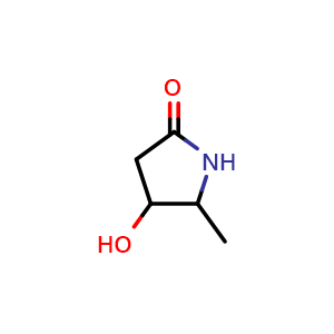 Chemical structure of 4-Hydroxy-5-methylpyrrolidin-2-one , CAS 1824190-15-9, AChemBlock W172114