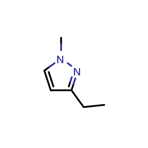 Chemical structure of 3-ethyl-1-methyl-pyrazole , CAS 30433-58-0, AChemBlock W172127