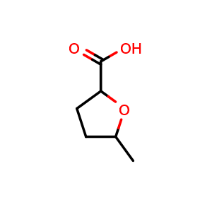 Chemical structure of 5-methyloxolane-2-carboxylic acid , CAS 61834-13-7, AChemBlock W172134