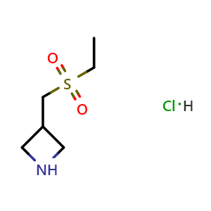Chemical structure of 3-((Ethylsulfonyl)methyl)azetidine hydrochloride , CAS 2940950-40-1, AChemBlock W172170