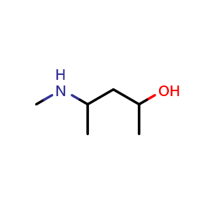 Chemical structure of 4-(methylamino)pentan-2-ol , CAS 42142-48-3, AChemBlock W172178