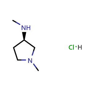 Chemical structure of (3R)-N,1-dimethylpyrrolidin-3-amine;hydrochloride , CAS 1965314-48-0, AChemBlock W172181