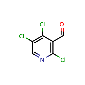 Chemical structure of 2,4,5-trichloronicotinaldehyde , CAS 2222665-20-3, AChemBlock W172187
