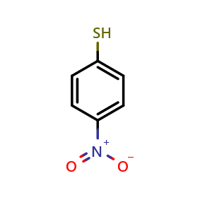 Chemical structure of 4-Nitrobenzenethiol , CAS 1849-36-1, AChemBlock W172214