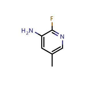 Chemical structure of 2-fluoro-5-methylpyridin-3-amine , CAS 173435-33-1, AChemBlock W172229