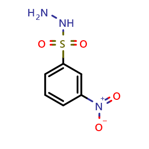 Chemical structure of 3-Nitrobenzenesulfonohydrazide , CAS 6655-77-2, AChemBlock W172231