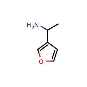 Chemical structure of 1-furan-3-yl-ethylamine , CAS 252372-09-1, AChemBlock W172251