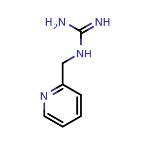 Chemical structure of 1-(2-Pyridylmethyl)guanidine , CAS 24067-29-6, AChemBlock W172263