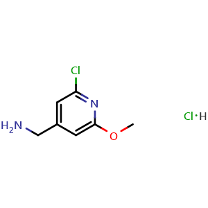 Chemical structure of (2-chloro-6-methoxypyridin-4-yl)methanamine hydrochloride , CAS 2703756-89-0, AChemBlock W172276