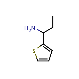 Chemical structure of 1-thien-2-ylpropan-1-amine , CAS 6315-55-5, AChemBlock W172293
