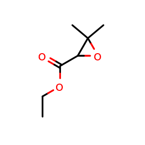 Chemical structure of Ethyl 3,3-Dimethyloxirane-2-carboxylate , CAS 5369-63-1, AChemBlock W172301