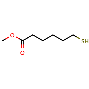 Chemical structure of 6-Mercapto-hexanoic acid methyl ester , CAS 20756-86-9, AChemBlock W172330