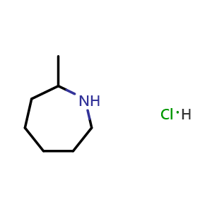 Chemical structure of 2-Methylazepane hydrochloride , CAS 30796-90-8, AChemBlock W172340