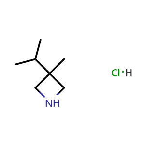 Chemical structure of 3-Isopropyl-3-methylazetidine hydrochloride , CAS 2940940-51-0, AChemBlock W172341