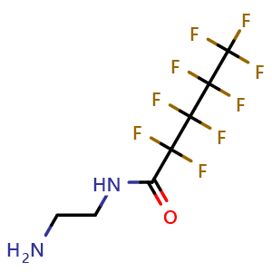 Chemical structure of N-(2-aminoethyl)-2,2,3,3,4,4,5,5,5-nonafluoropentanamide , CAS 1637640-46-0, AChemBlock W172424